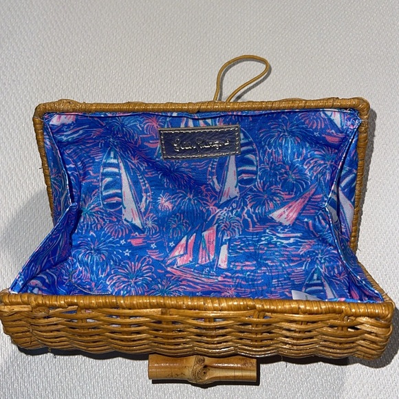 Lilly Pulitzer Handbags - Lilly Pulitzer Woven Bamboo Clutch